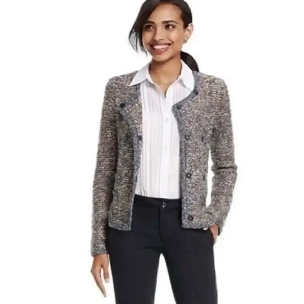 CAbi Ritz double breasted knit sweater # 3016 sz small